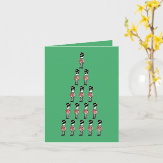 Grappige Britse Royal Soldier kerst Kaart (Gele Bloem)