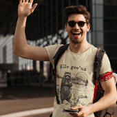 Grappige Britse wasbeer eten vuilnis kampvuur T-shirt