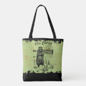 Grappige Britse wasbeer eten vuilnis kampvuur Tote Bag (Achterkant)