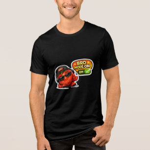 Grappige Bro Modus Aan T-Shirt   Mooie Geanimeerde
