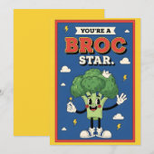 grappige broccoli grap Je bent een Broc Ster eten Bedankkaart (Voorkant / Achterkant)