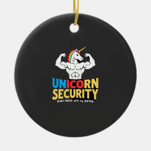 Grappige Broer Eenhoorn Beveiliging Maak Me Mijn S Keramisch Ornament