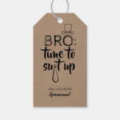 Grappige Broer Groomsman voorstel Cadeaulabel (Voorkant)