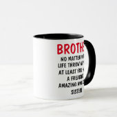 Grappige broer mok, cadeau voor broer, mok (Voorkant rechts)