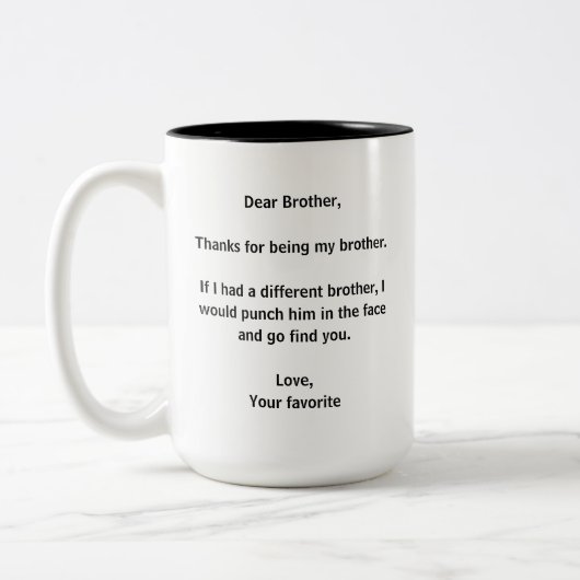 Grappige broer mok sarcastisch cadeau voor broer o (Links)