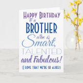 Grappige broer verjaardag kaart (Gele Bloem)