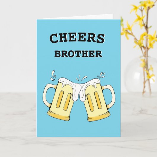 Grappige broer verjaardagskaart kaart (Gele Bloem)