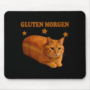 Grappige Brood Kat Meme Gluten Morgen Humor Grafis Muismat