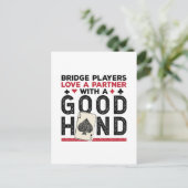Grappige Brug Speler Partner Goede Hand Briefkaart (Staand voorkant)
