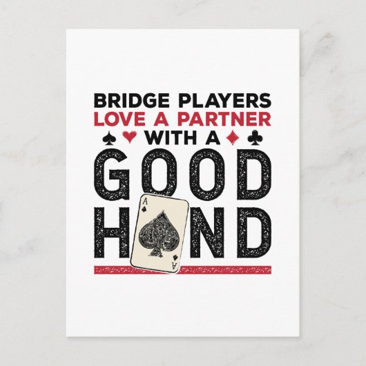 Grappige Brug Speler Partner Goede Hand Briefkaart (Voorkant)