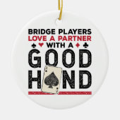 Grappige Brug Speler Partner Goede Hand Keramisch Ornament (Voorkant)
