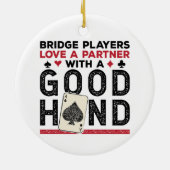 Grappige Brug Speler Partner Goede Hand Keramisch Ornament (Achterkant)