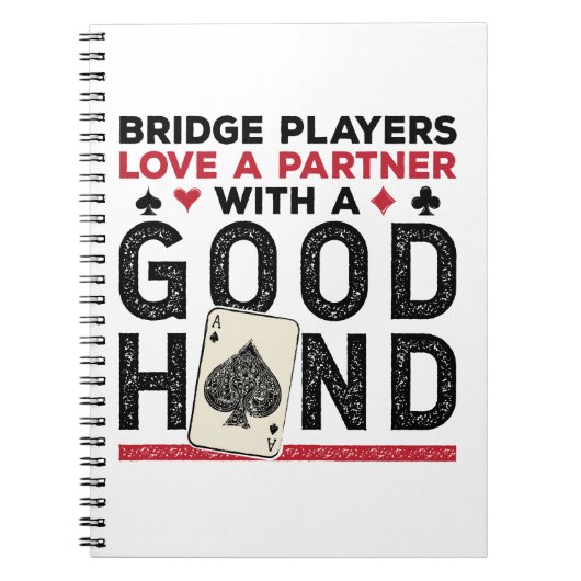 Grappige Brug Speler Partner Goede Hand Notitieboek (Voorkant)