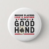 Grappige Brug Speler Partner Goede Hand Ronde Button 5,7 Cm (Voorkant)