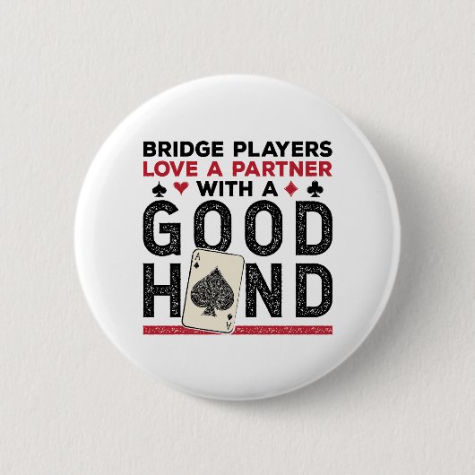 Grappige Brug Speler Partner Goede Hand Ronde Button 5,7 Cm (Voorkant)