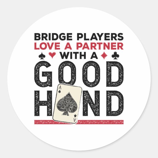 Grappige Brug Speler Partner Goede Hand Ronde Sticker (Voorkant)