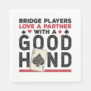 Grappige Brug Speler Partner Goede Hand Servet