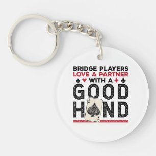 Grappige Brug Speler Partner Goede Hand Sleutelhanger