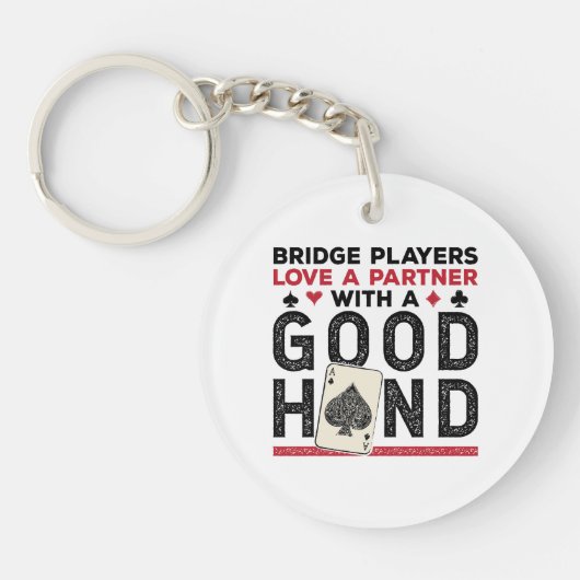 Grappige Brug Speler Partner Goede Hand Sleutelhanger (Voorkant)