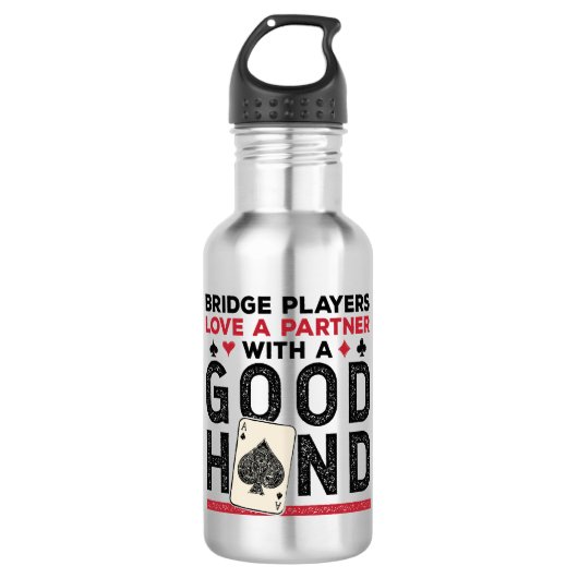 Grappige Brug Speler Partner Goede Hand Waterfles (Voorkant)