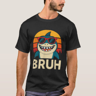 Grappige bruh haai met singles meme t-shirt