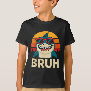 Grappige bruh haai met singles meme t-shirt