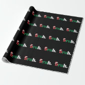 Grappige Bruh Kerstmis Kerstman Hoed Typografie Cadeaupapier (Uitgerold)