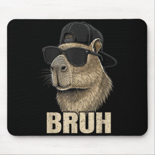 Grappige Bruh Meme Capybara Liefhebber Cool Zongle Muismat