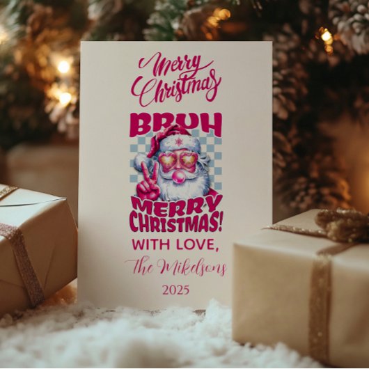 Grappige Bruh Prettig Kerstfeest Feestdagenkaart