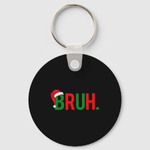 Grappige Bruh Prettig Kerstmis Pyjama Familie Mann Sleutelhanger