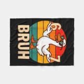 Grappige Bruh Retro Eend 6 7 Meme Kinderen Tiener Fleece Deken (Voorkant (Horizontaal))