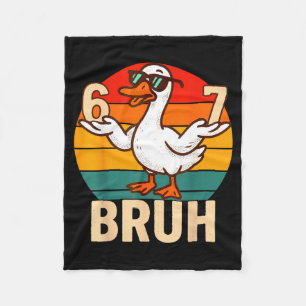 Grappige Bruh Retro Eend 6 7 Meme Kinderen Tiener  Fleece Deken