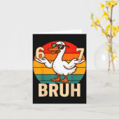 Grappige Bruh Retro Eend 6 7 Meme Kinderen Tiener  Kaart (Gele Bloem)