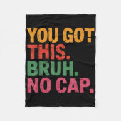 Grappige bruh test dag leraar je hebt deze bruh no fleece deken (Voorkant)