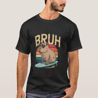 Grappige Bruh Uitspraken Grappige Capybara Meme Sa T-shirt