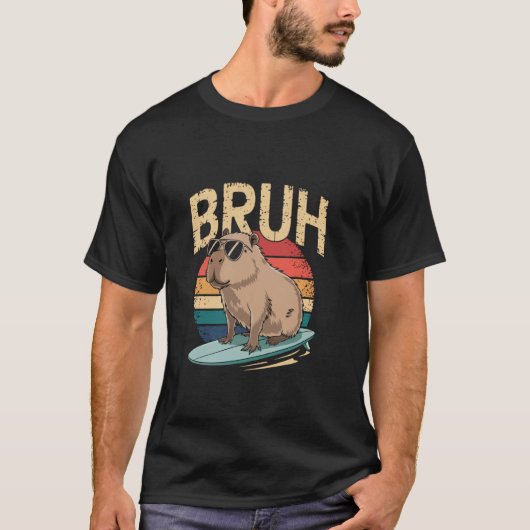 Grappige Bruh Uitspraken Grappige Capybara Meme Sa T-shirt (Voorkant)
