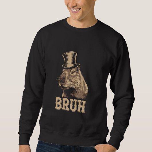Grappige Bruh-uitspraken Grappige Capybara-meme Sa Trui (Voorkant)