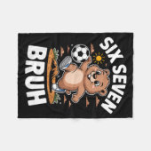 Grappige Bruh Voetbal Groundhog Day 67 Meme Pyjama Fleece Deken (Voorkant (Horizontaal))