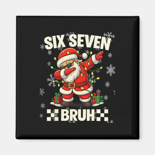 Grappige Bruh Voetbal Kerstman 67 Meme Kerstmis Xm Magneet (Voorkant)