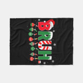 Grappige Bruh Zeg Bro Groet Kerst Mis Teens Fleece Deken (Voorkant (Horizontaal))