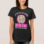 Grappige Bruid Afscheid Van De Vrijheid Feestje T-shirt<br><div class="desc">Vier de aanstaande bruid met ons Grappige Bruid Bachelorette Party Shirt! Dit speelse en stijlvolle shirt heeft een leuk ontwerp met een foto van de bruid, waardoor het de perfecte outfit is voor het bruidsmeisje van Team Bruid, de getuige en al haar beste vriendinnen. Gemaakt in een chic zwart en...</div>