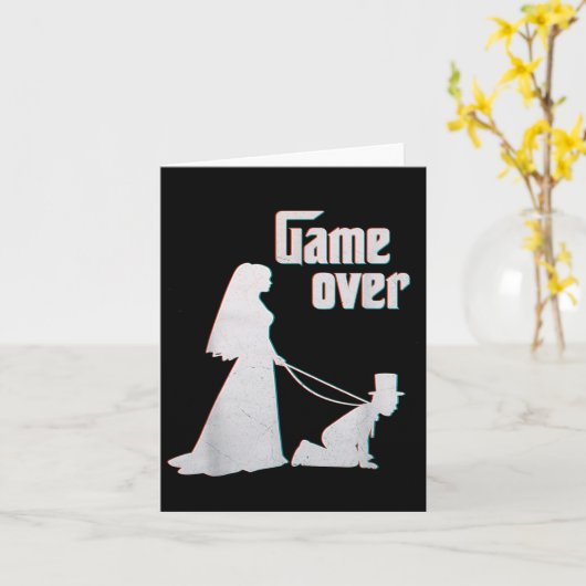 Grappige bruid bruidegom bruiloft Bachelor Bachelo Kaart (Gele Bloem)