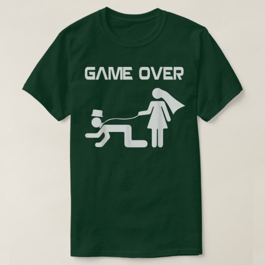 Grappige Bruid Bruidegom Trouwen Bachelor Bachelor T-shirt (Design voorkant)