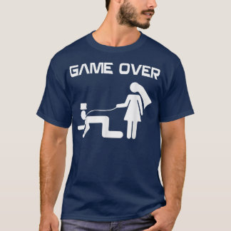 Grappige Bruid Bruidegom Trouwen Ongehuwd Feest T-shirt