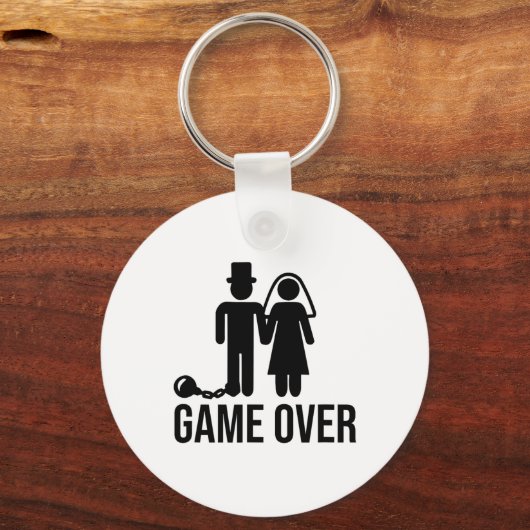 Grappige Bruid Bruidegom Trouwen Ongehuwde Vrijgez Sleutelhanger (Voorkant)