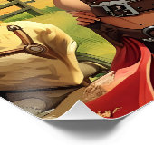 Grappige bruid Cowgirls Caricatuur Perfect Poster (Hoek)