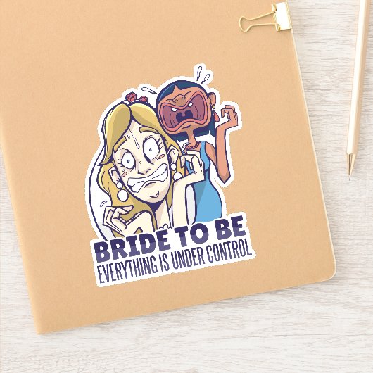 Grappige Bruid Die Bruiloft Gaat Doen Alles Is Ond Sticker (Notitieboek)
