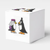Grappige bruid en bruidegom Penguin Favor Box Bedankdoosjes (Voorkant Zijde)
