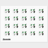 Grappige bruid en bruidegom schildpad bruiloft ont ronde sticker (Vel)