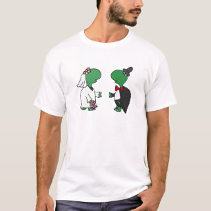 Grappige bruid en bruidegom schildpad bruiloft ont t-shirt